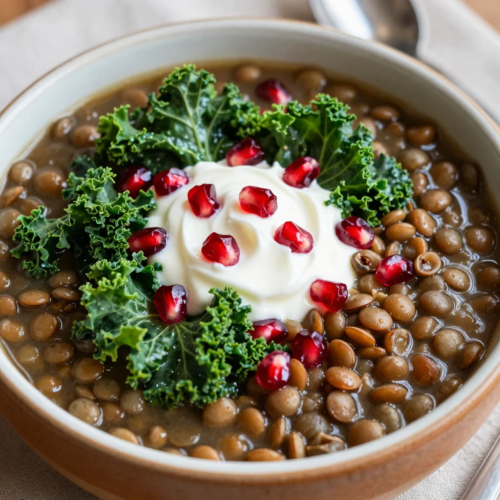 Healthy New Year's Day Lentil and Kale Stew