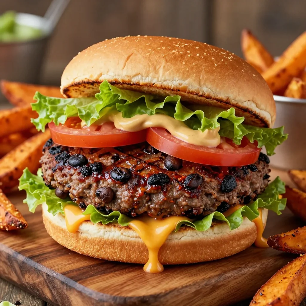 Spicy Black Bean Burgers for NFL Tailgates