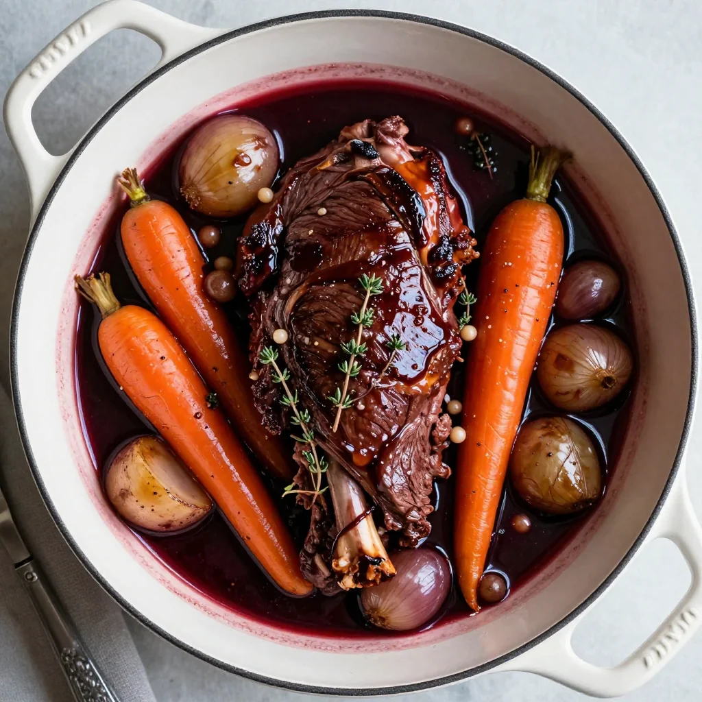 New Year's Day Slow Cooker Red Wine Pot Roast Dinner