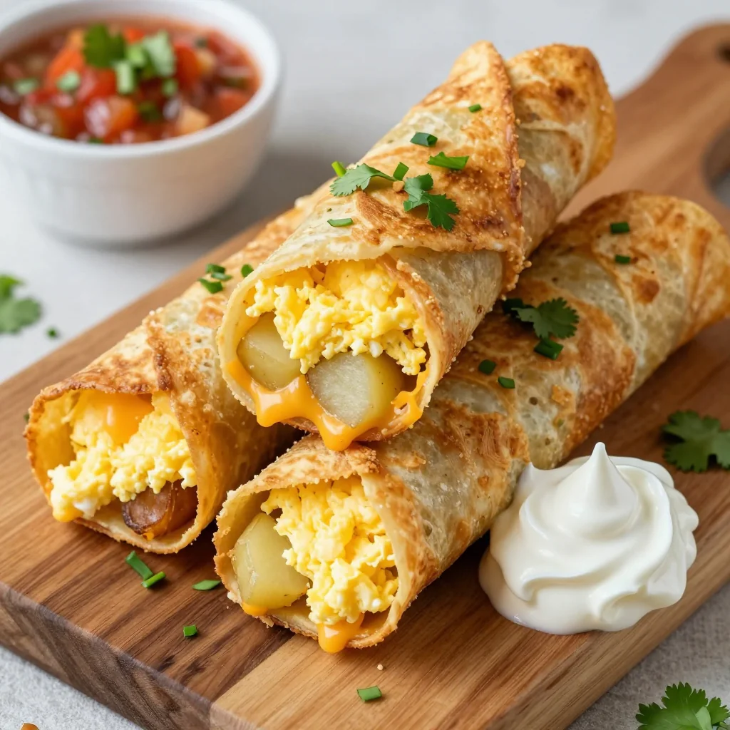 Freezer Friendly Breakfast Taquitos with Potato and Egg