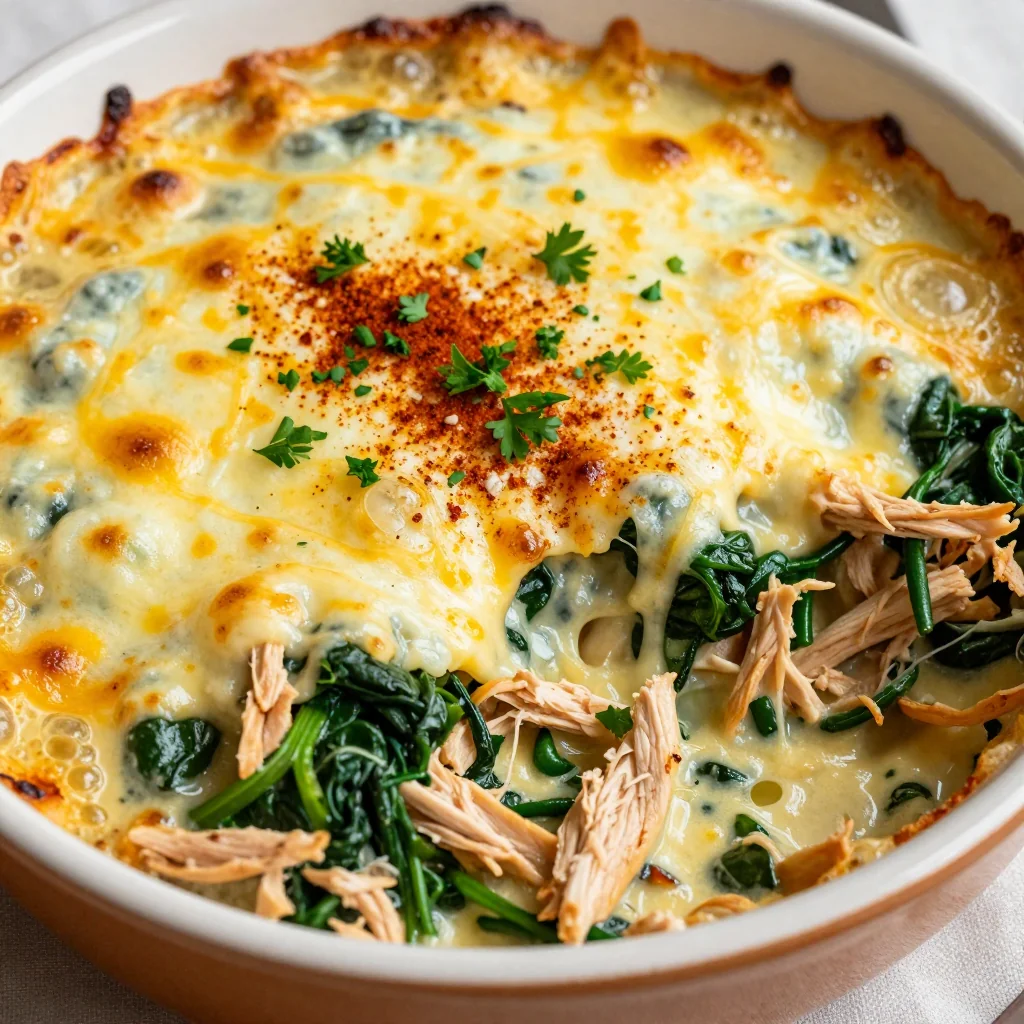 onepot high protein chicken and spinach casserole for busy nights