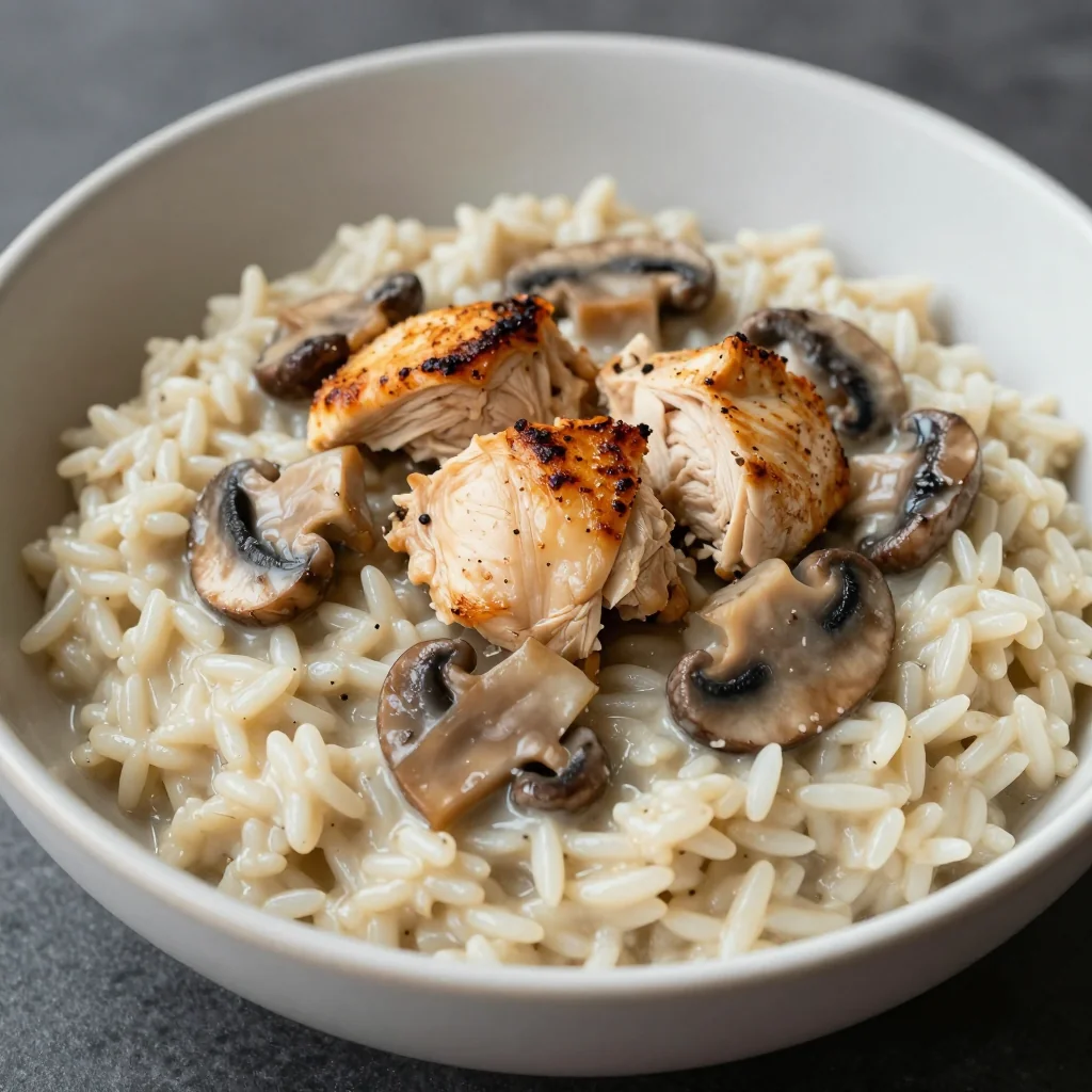 Creamy Chicken and Mushroom Risotto for a Cozy Dinner