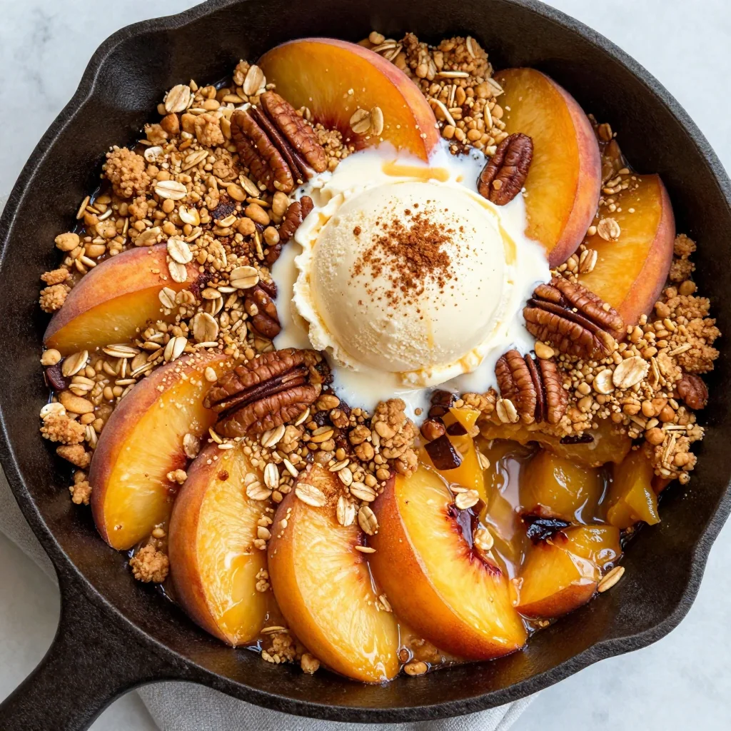 MLK Day Peach Crumble with Oats and Brown Sugar