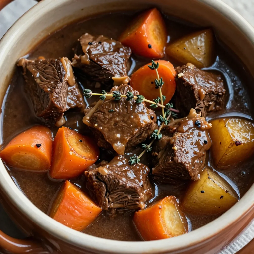 slow cooker beef and root vegetable casserole for cold days