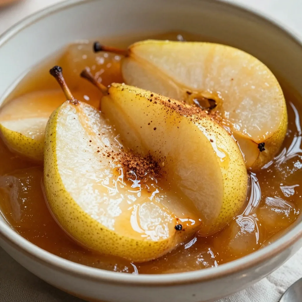 Warm Apple and Pear Compote with Cinnamon and Nutmeg