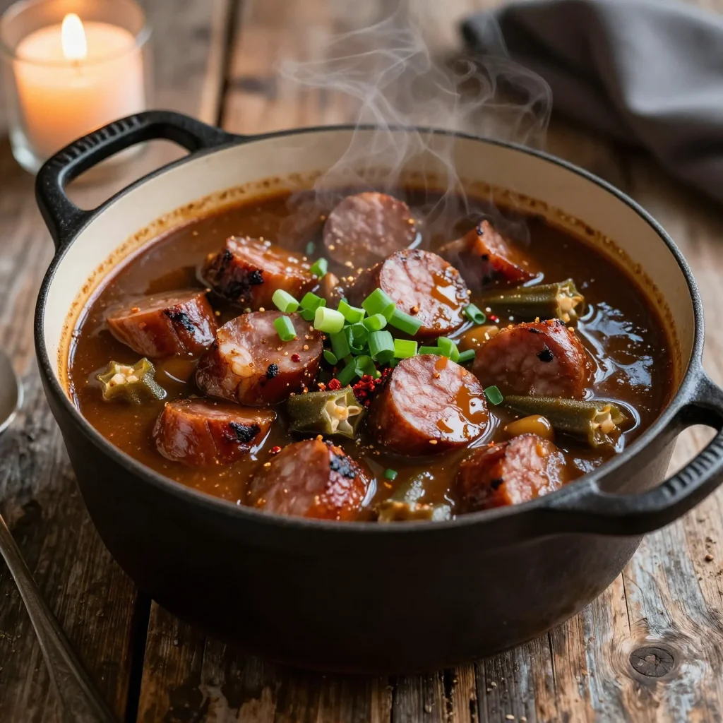 Quick Spicy Sausage Gumbo for Cozy January Evenings