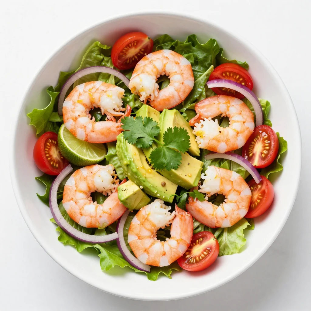 Clean Eating Shrimp And Avocado Salad With Lime