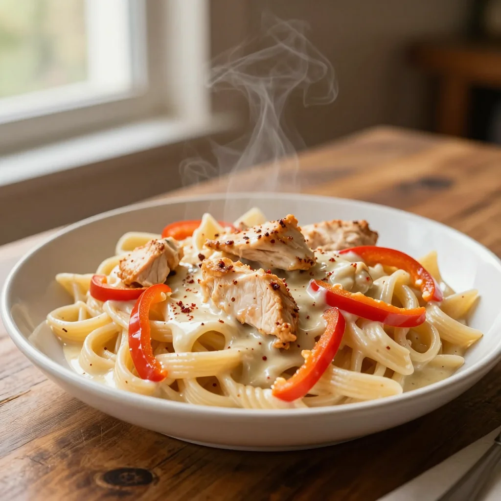 Creamy Cajun Chicken Pasta with Bell Peppers