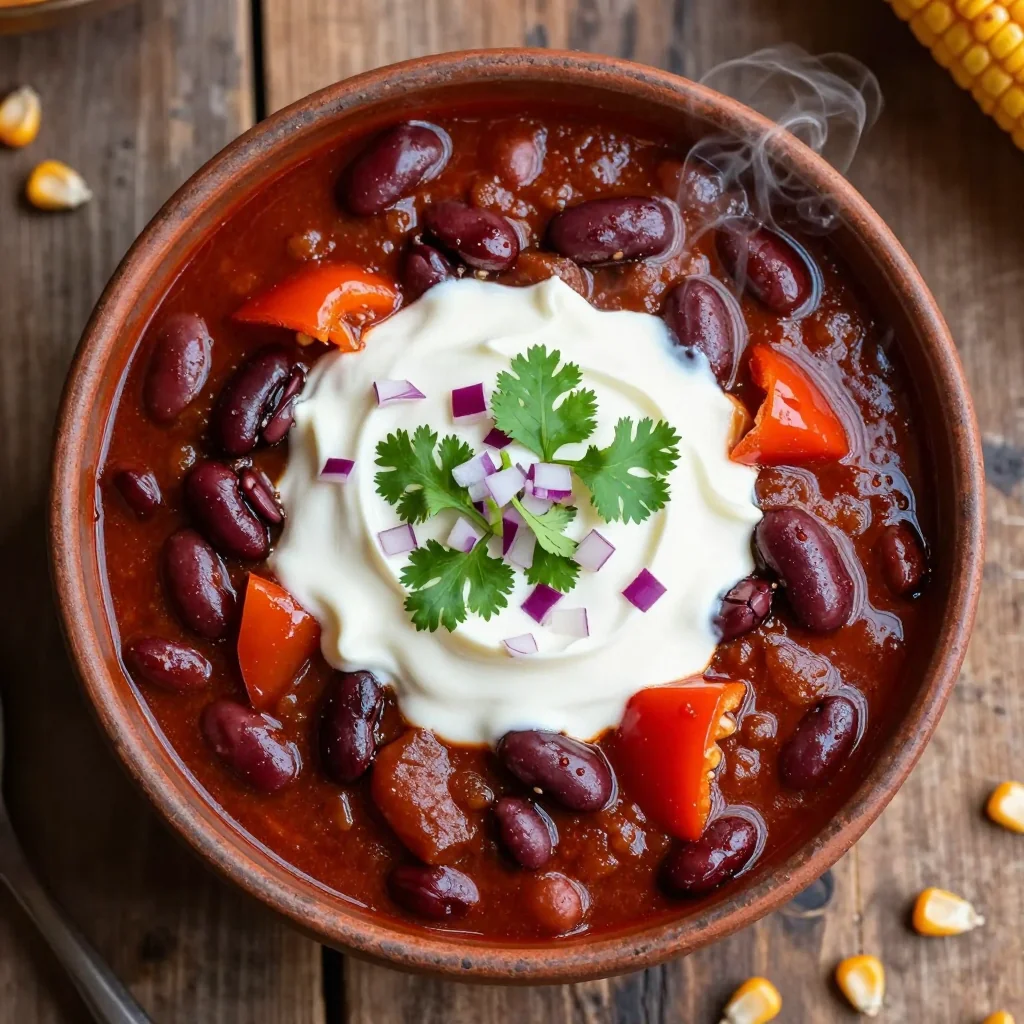 Smoky Vegan Chili With Chocolate And Coffee