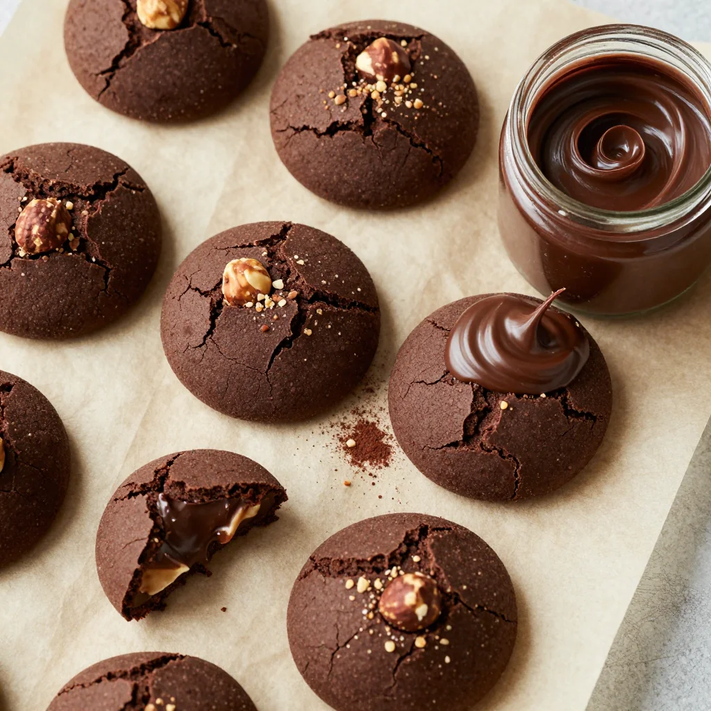 hazelnut chocolate truffle cookies for homemade christmas gift treats