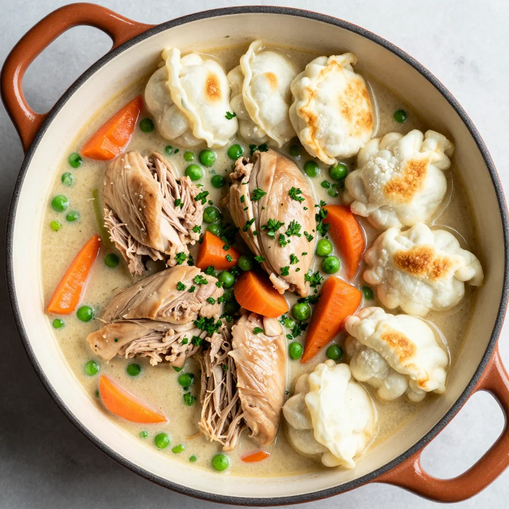 High Protein Slow Cooker Chicken and Dumplings for MLK Day