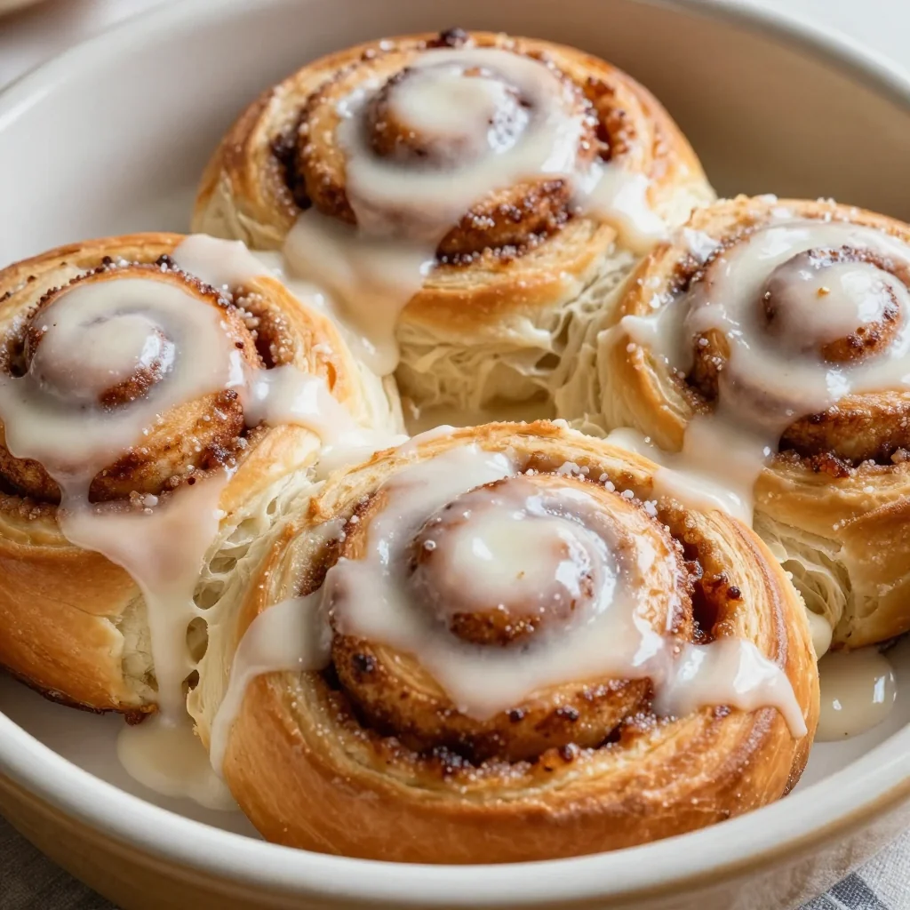 Cinnamon Roll Cinnamon Roll Casserole with Glaze Topping
