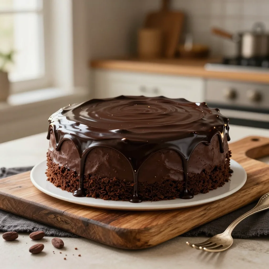 Chocolate Fudge Cake with Ganache