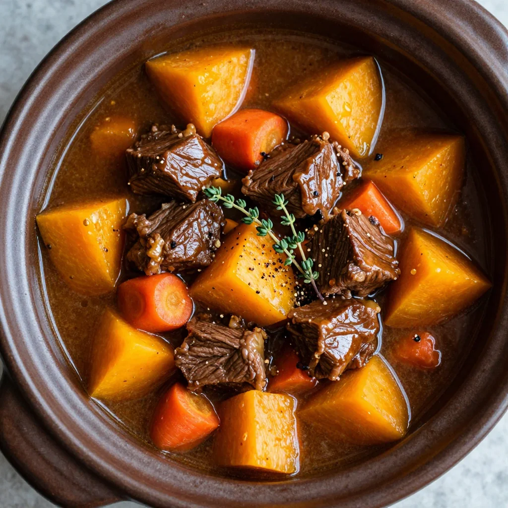 slow cooker beef and winter squash stew for budgetfriendly suppers
