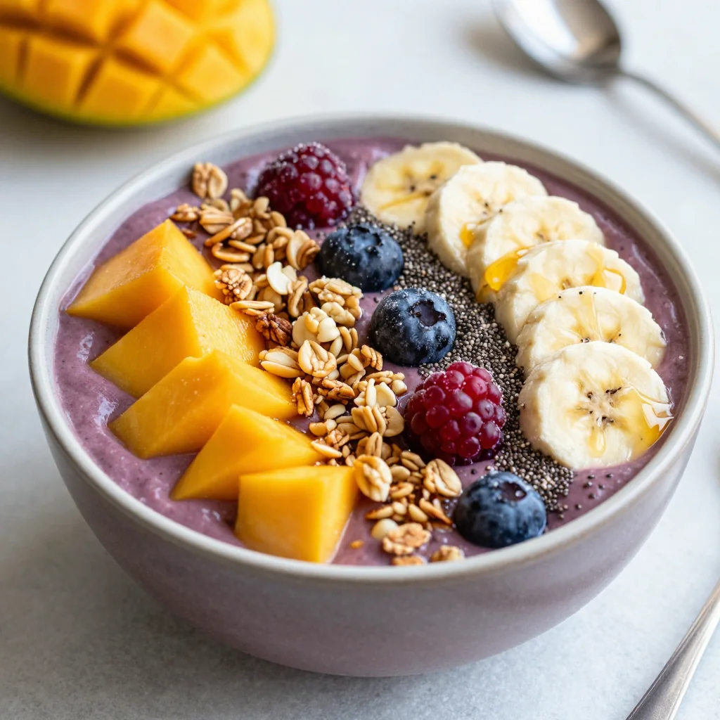 New Year Reset Smoothie Bowl Using Frozen Pantry Fruit