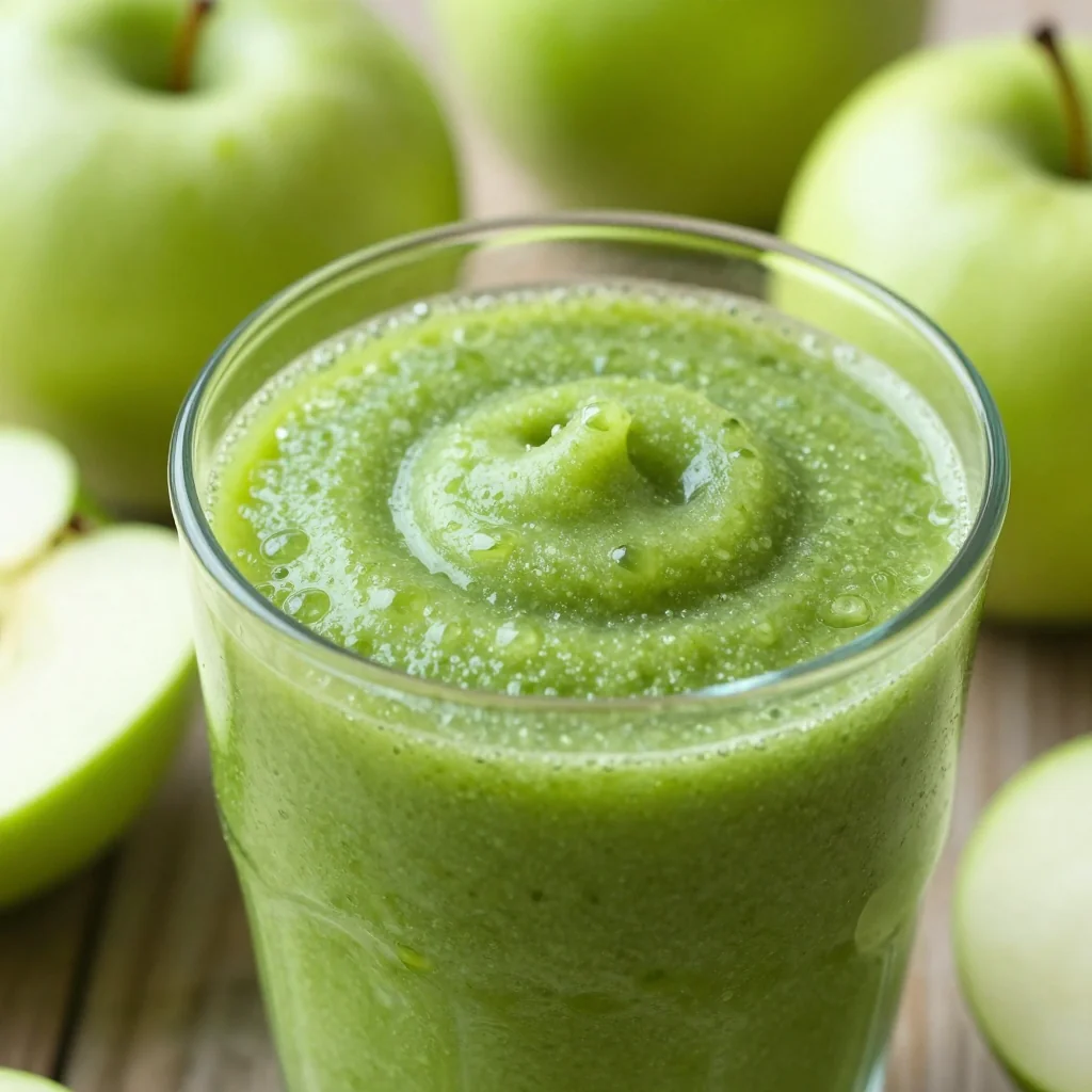 Healthy Detox Smoothie with Ginger and Apple for Cleansing
