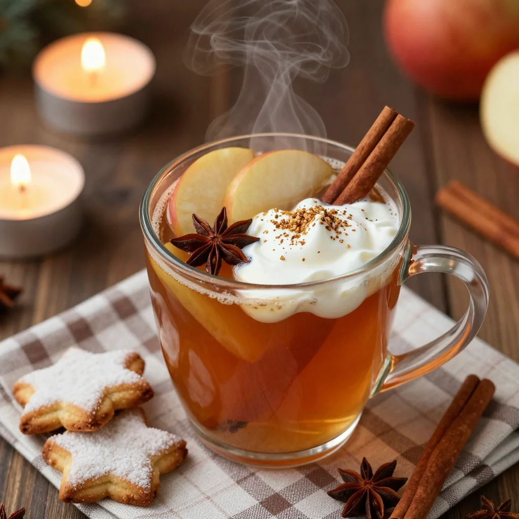 Warm Spiced Apple Cider for a Winter Night