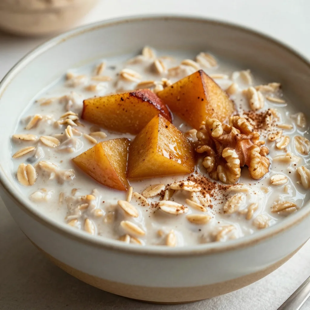 Cozy Overnight Oats with Warm Cinnamon Apples
