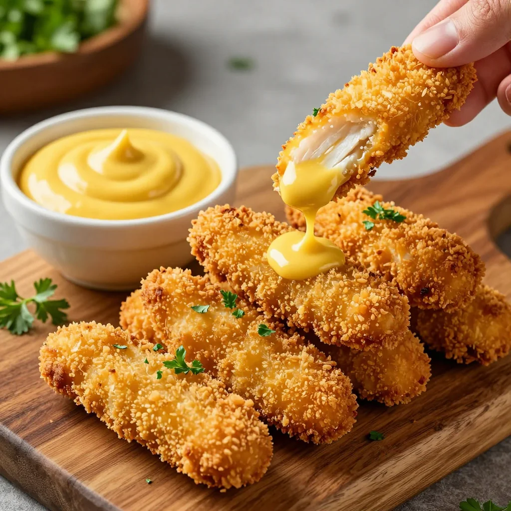 Kid-Friendly Panko Chicken Tenders with Honey Mustard Dip