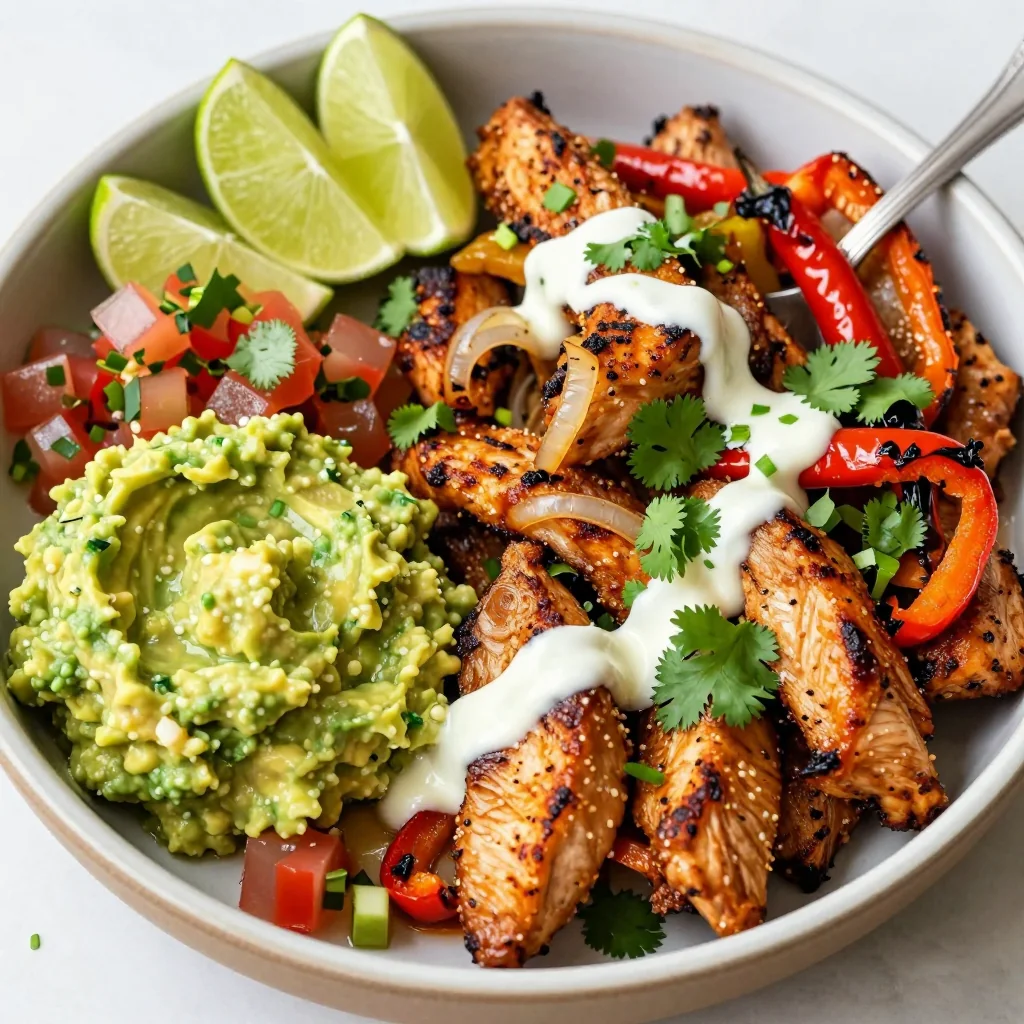 Clean Eating Chicken Fajita Bowls No Rice Needed