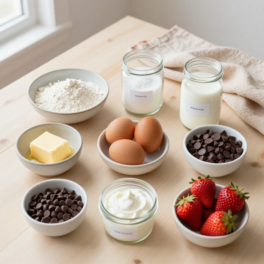 All ingredients for Boston Cream Pie Donuts Baked