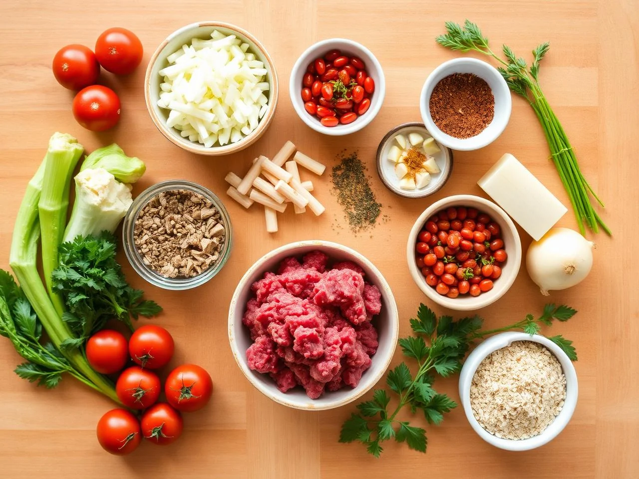Ingredients for Danish Meatballs