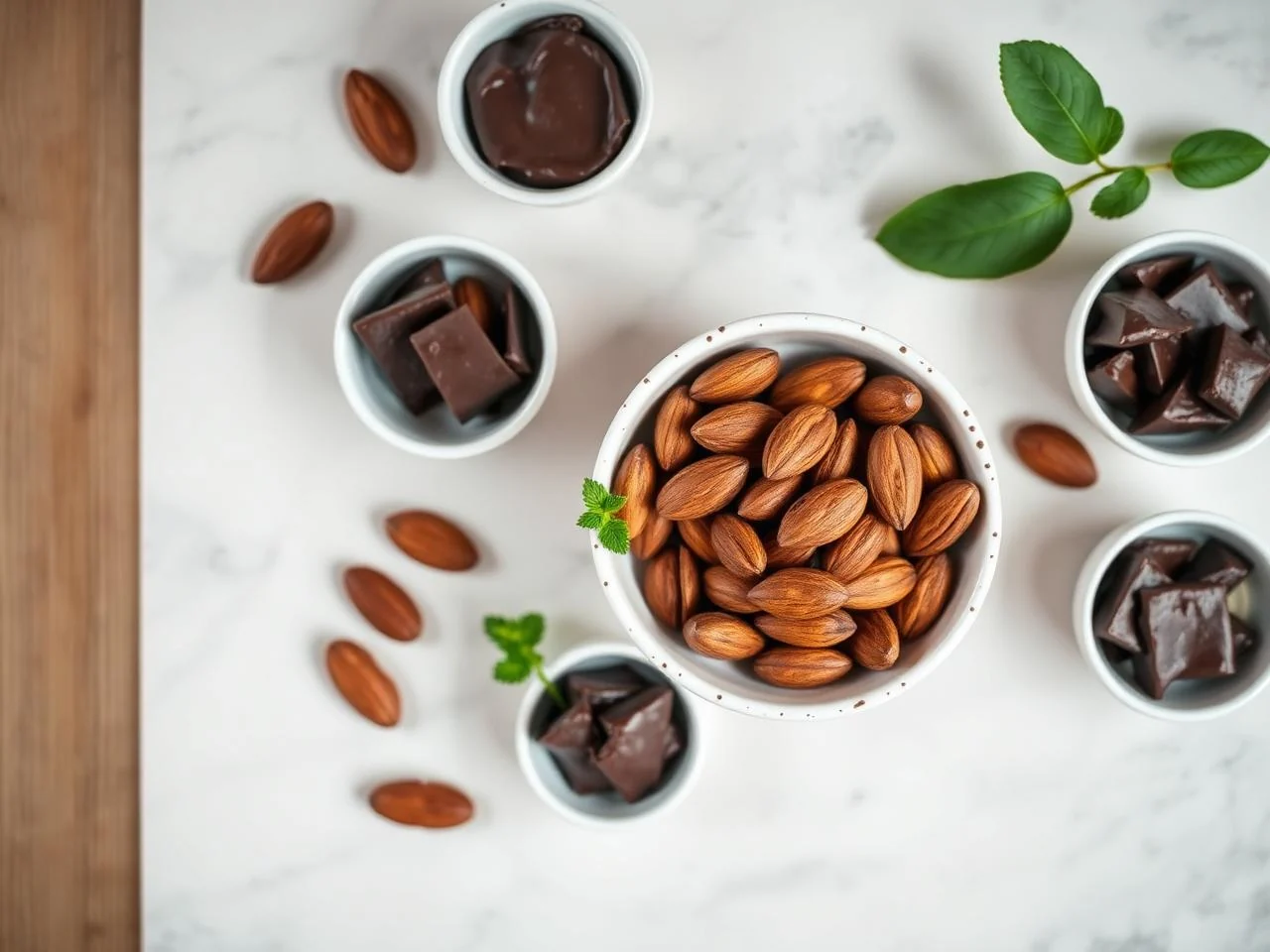 Ingredients for Dark Chocolate Covered Almonds