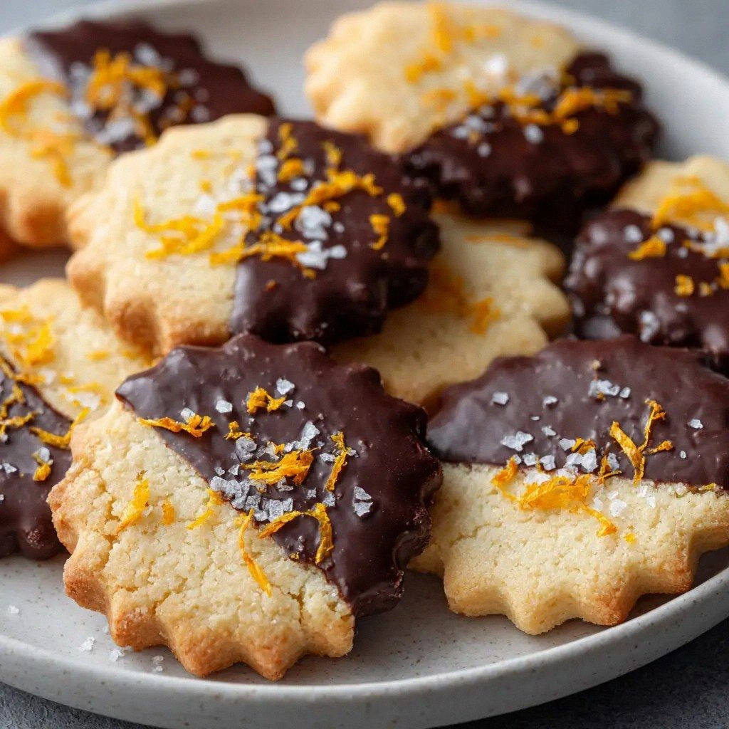 Dark Chocolate Orange Shortbre