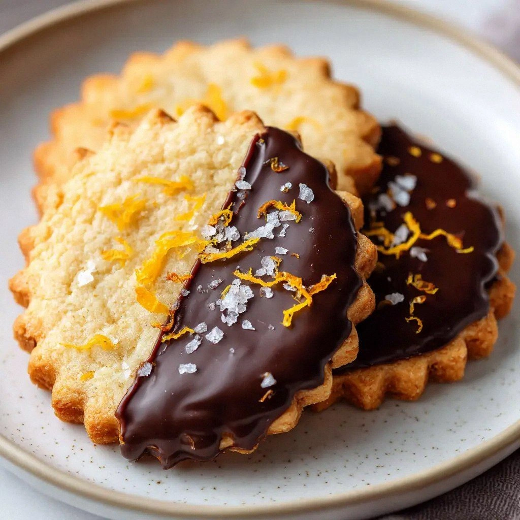 Dark Chocolate Orange Shortbre