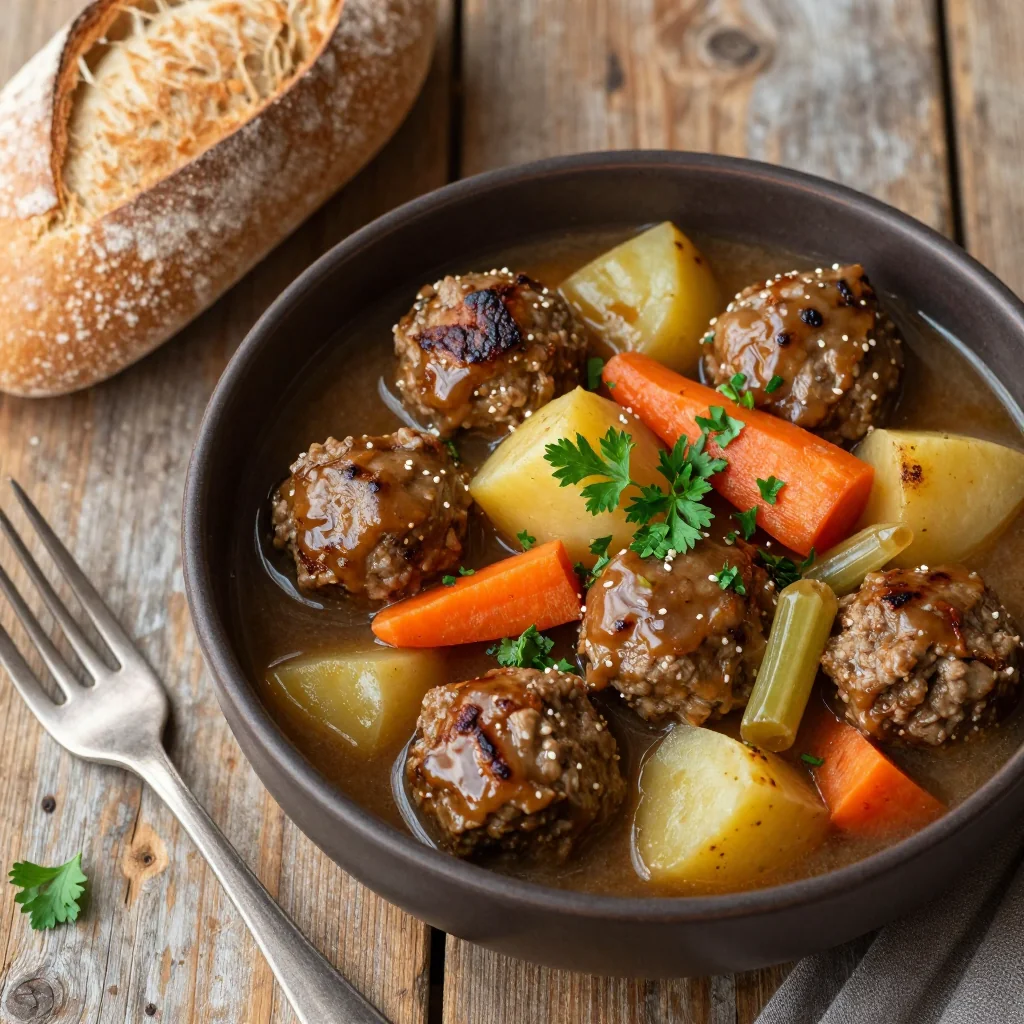Quick Weeknight Freezer Meal Slow Cooker Meatball Stew Hits