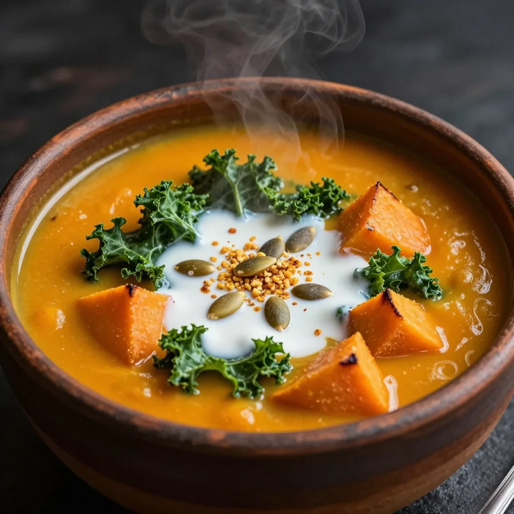 Cozy Kale and Sweet Potato Soup for Winter Warmth