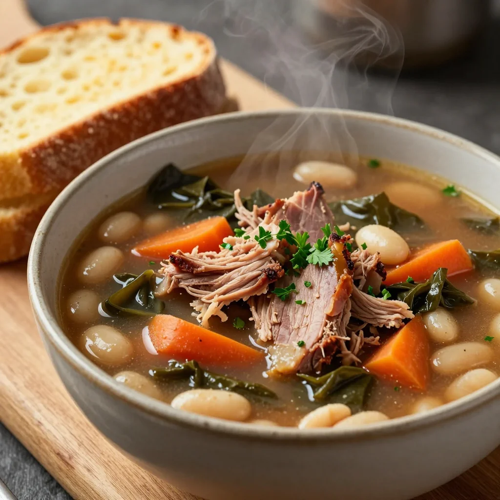 MLK Day Quick Freezer Meal Smoked Ham Hock Soup for Sunday