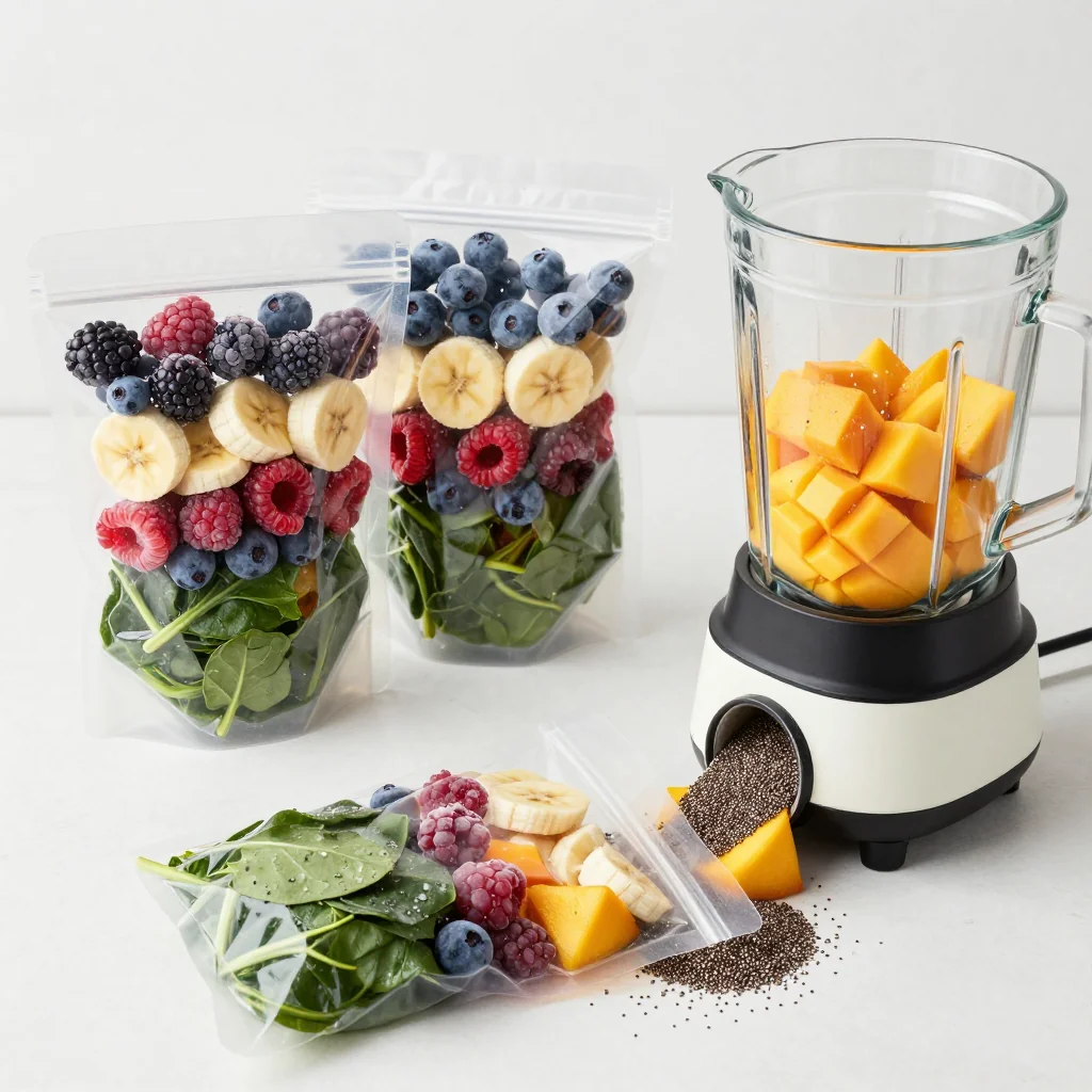 Freezer Ready Breakfast Smoothie Packs for Instant Blends
