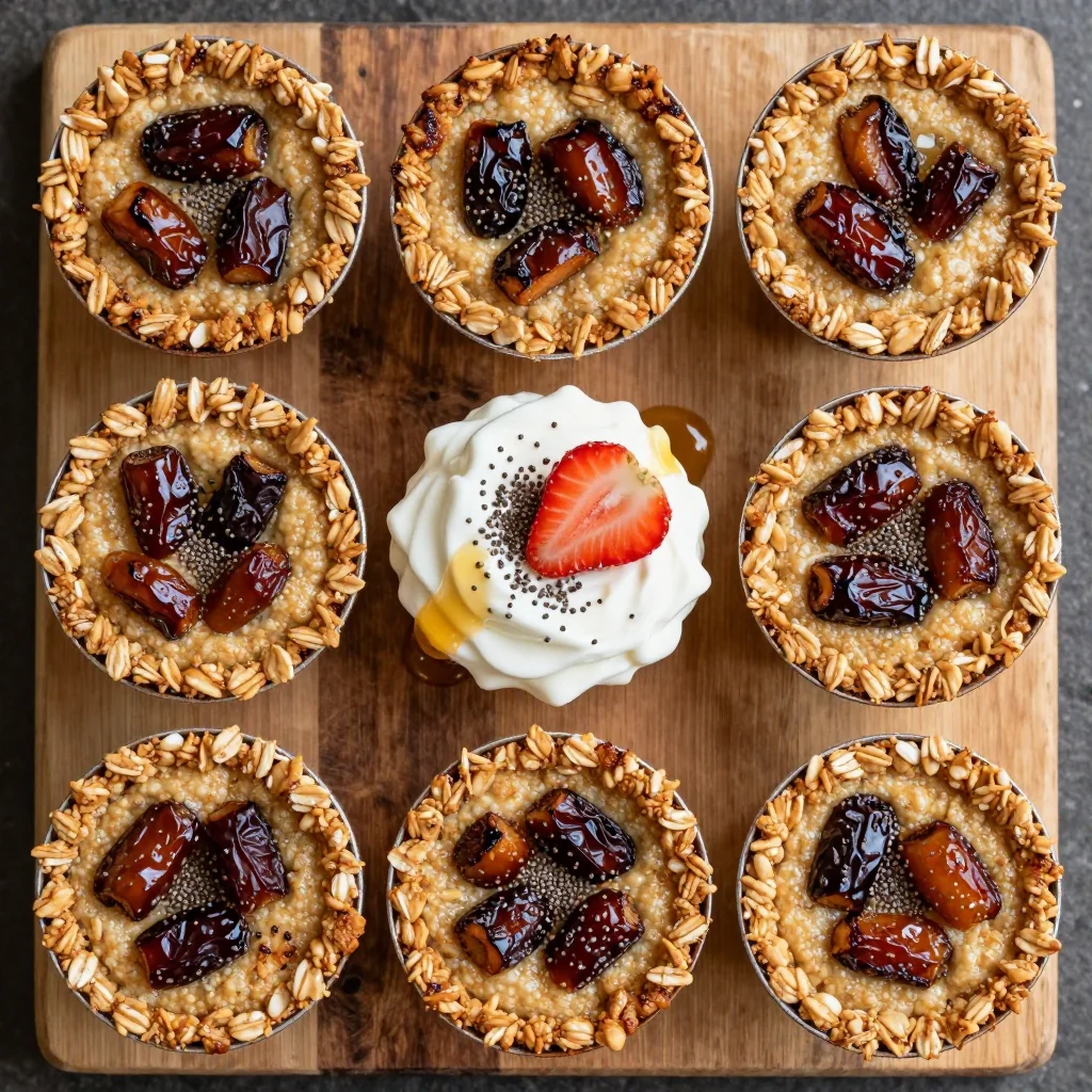 Freezer-Friendly Breakfast Oatmeal Cups with Dates