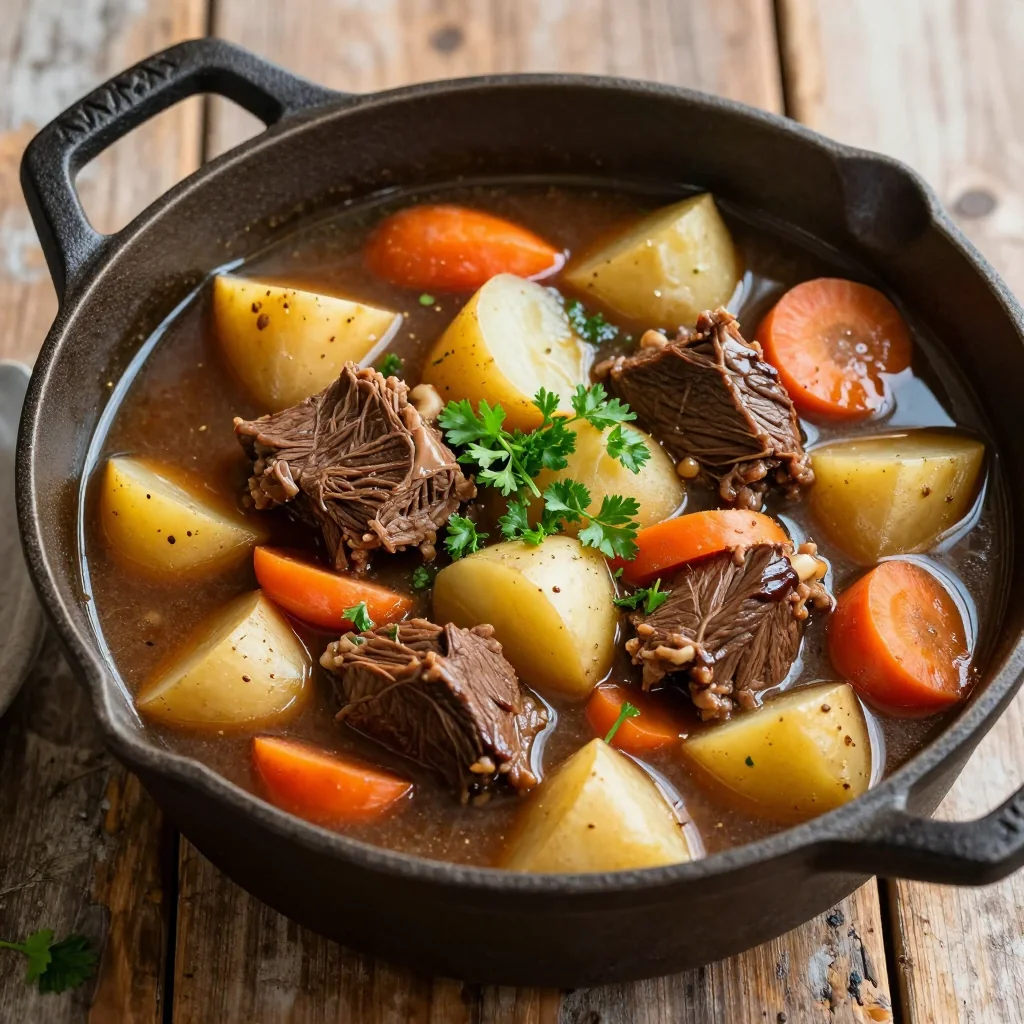 one pot winter vegetable and beef stew with parsnips for family meals