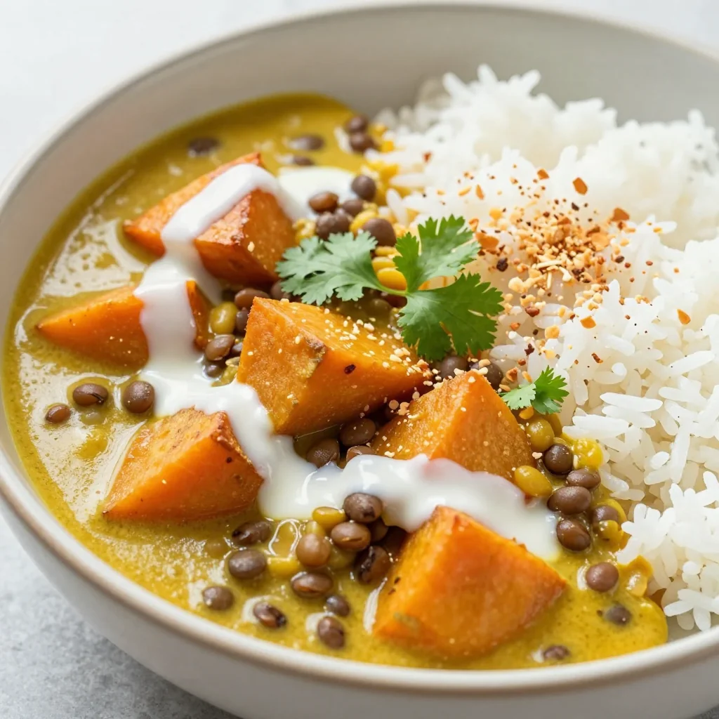 Pantry Clean-Out Lentil and Sweet Potato Curry