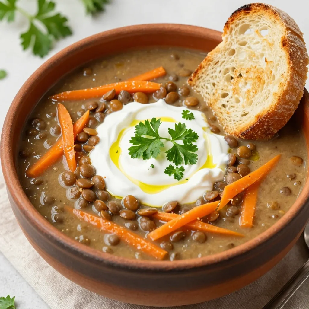budget friendly healthy lentil and carrot soup for postholiday meals