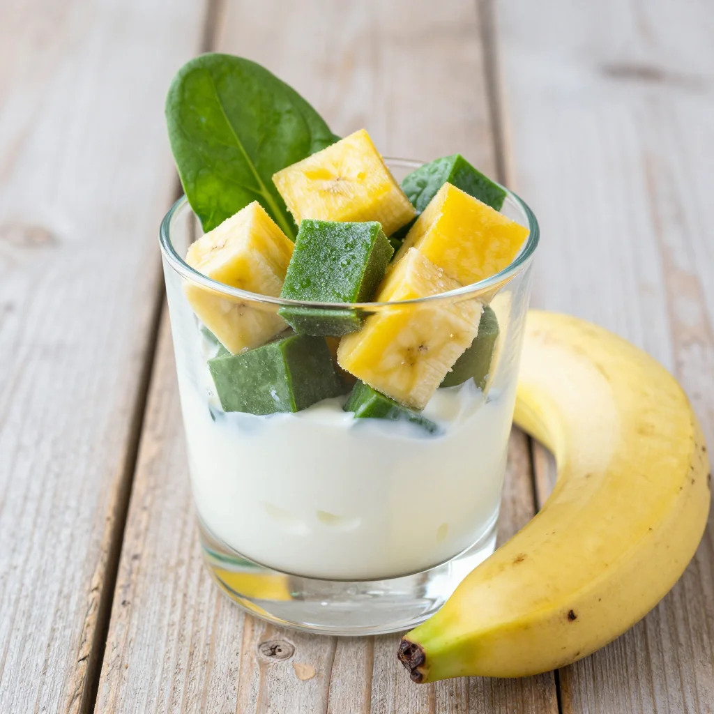 Freezer Breakfast Smoothie Cubes with Spinach and Banana