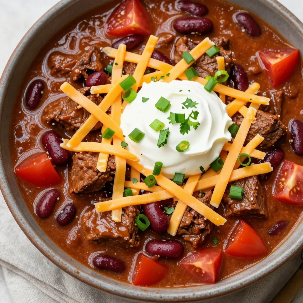 Slow Cooker Beef Chili for a Game Day Party