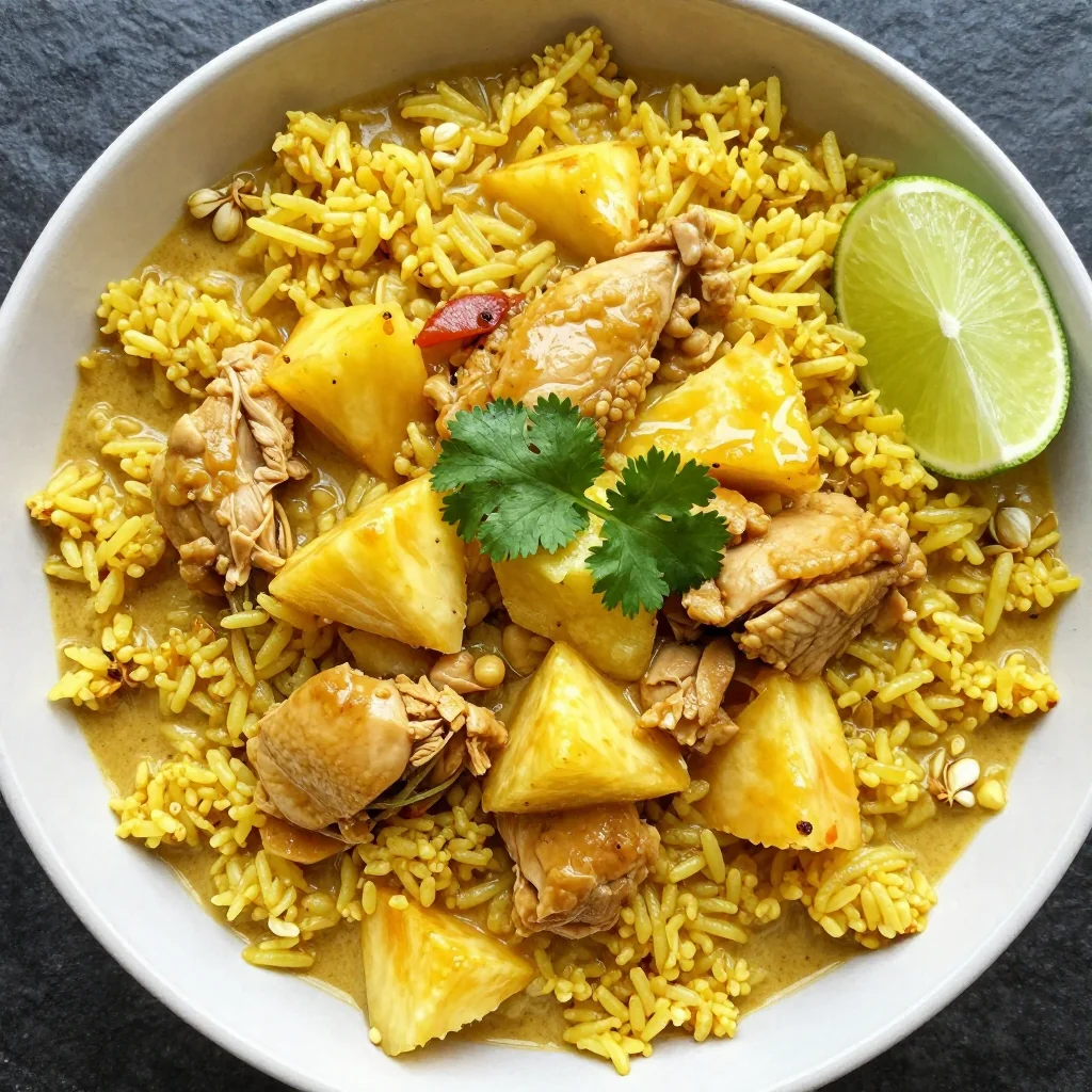 Spicy Chicken and Pineapple Curry with Jasmine Rice