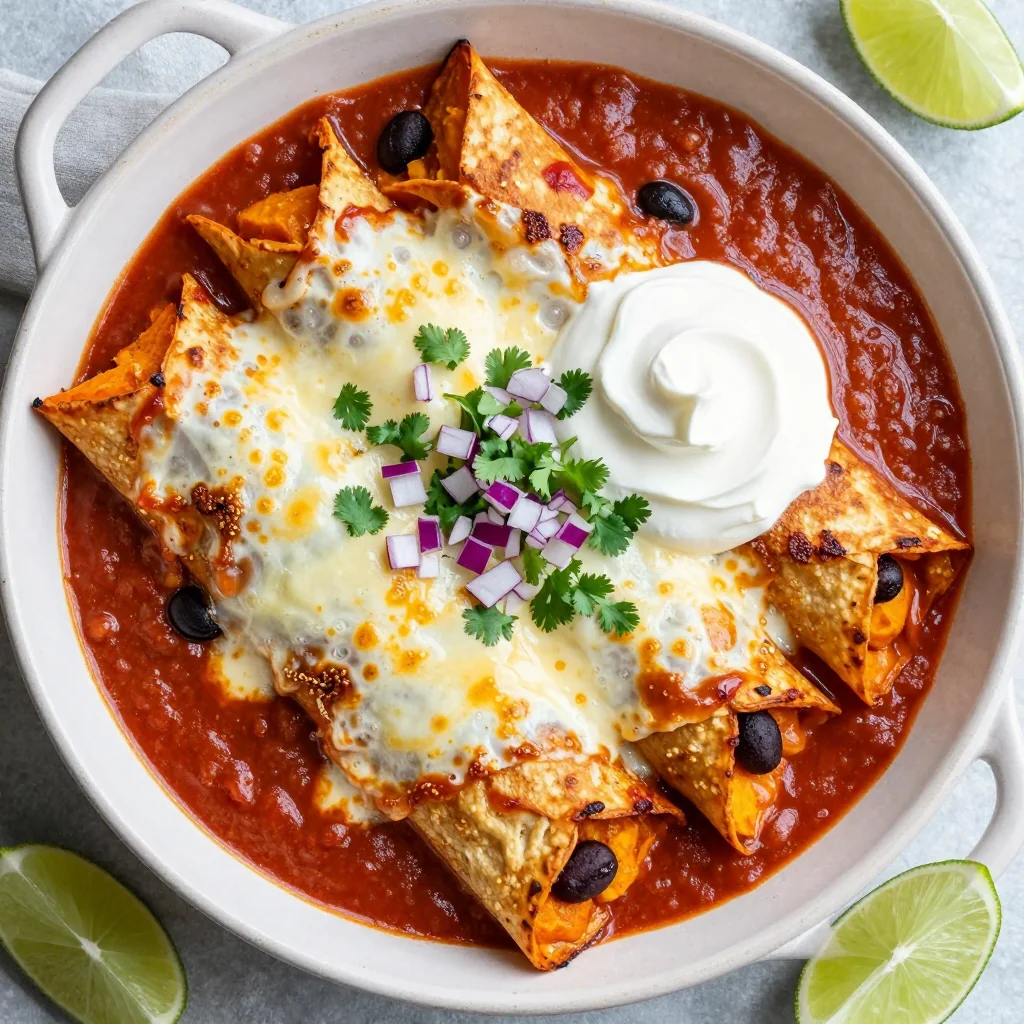 batch cooking friendly sweet potato and black bean enchiladas