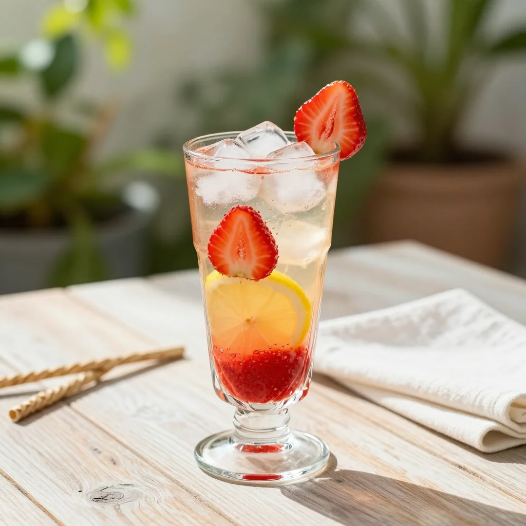 Strawberry Lemonade with Fresh Strawberries