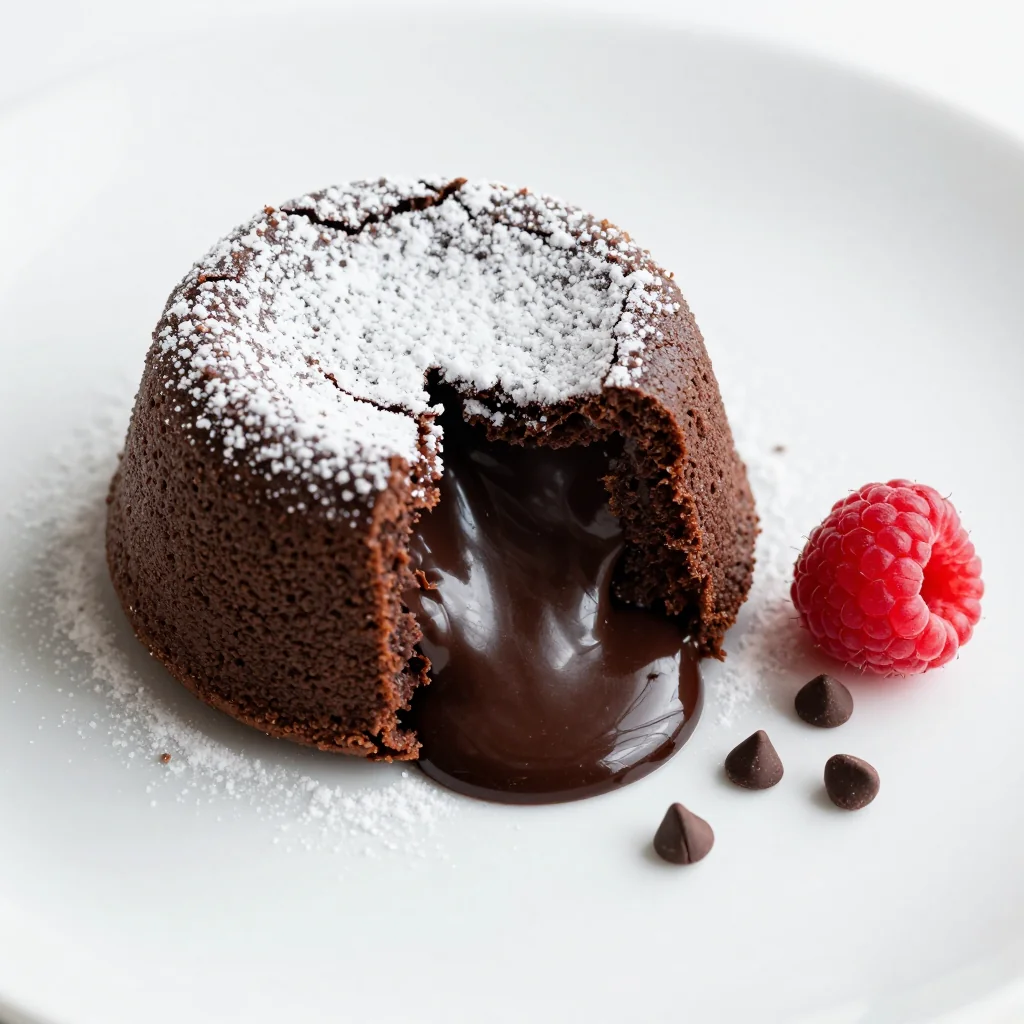 Indulgent Chocolate Chip Chocolate Lava Cake for One for Dessert