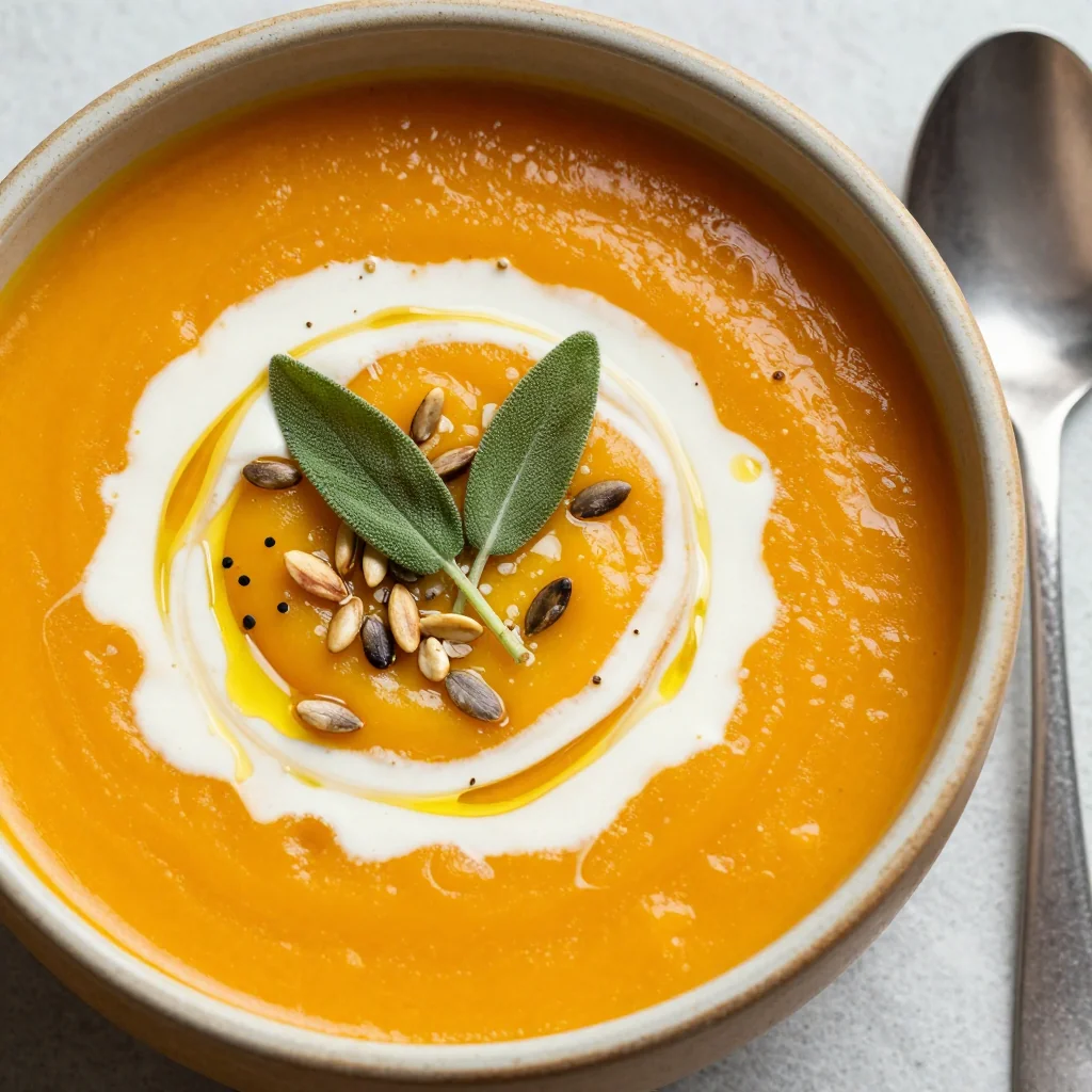 Quick Creamy Butternut Squash Soup for Detox