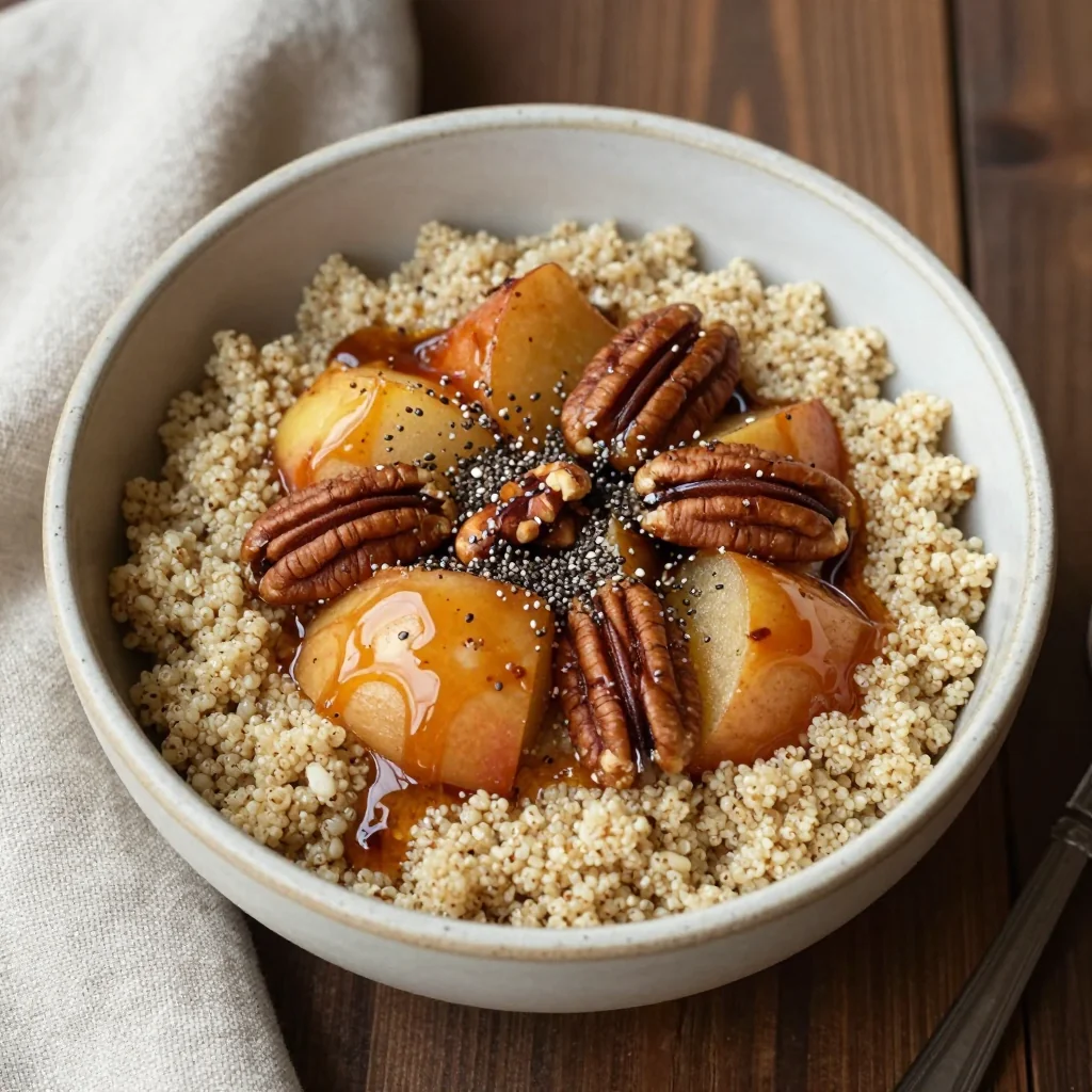 Warm Quinoa Breakfast Bowls with Cinnamon Apples