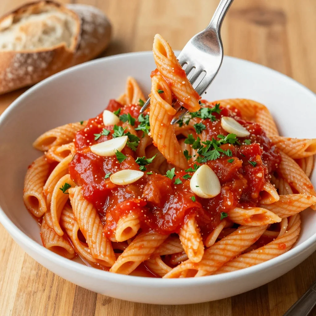 Quick Pantry Pasta With Canned Tomatoes And Garlic