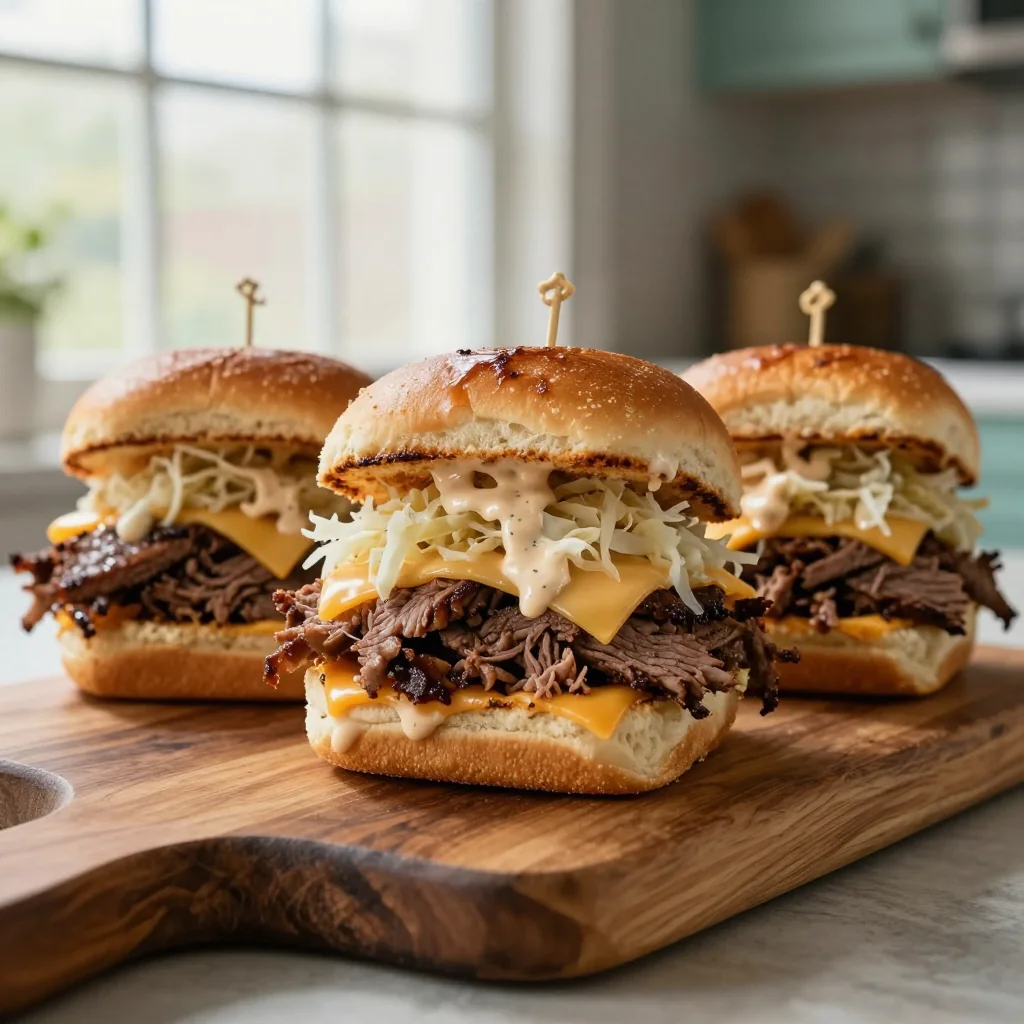 Reuben Sliders with Homemade Thousand Island