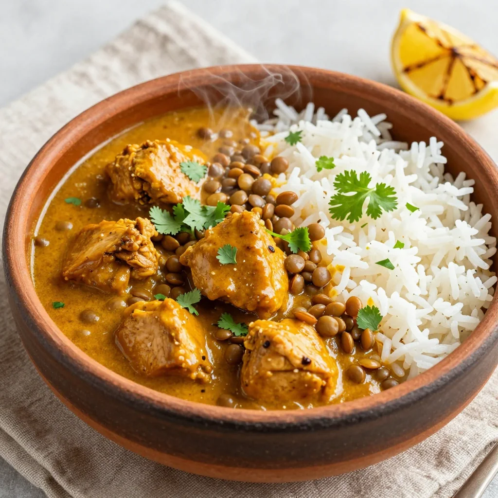 Spicy Chicken and Lentil Curry for Dinner