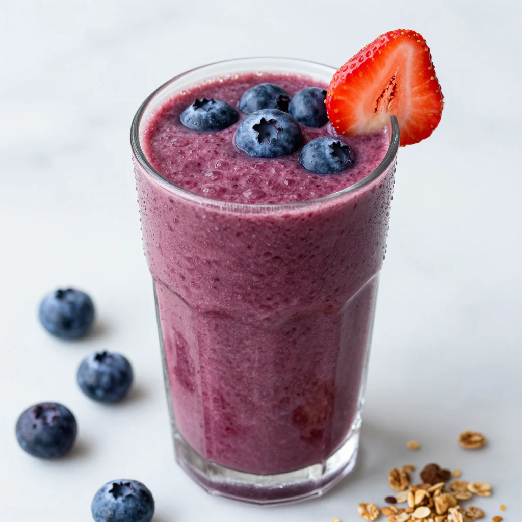 Healthy Blueberry And Strawberry Smoothie