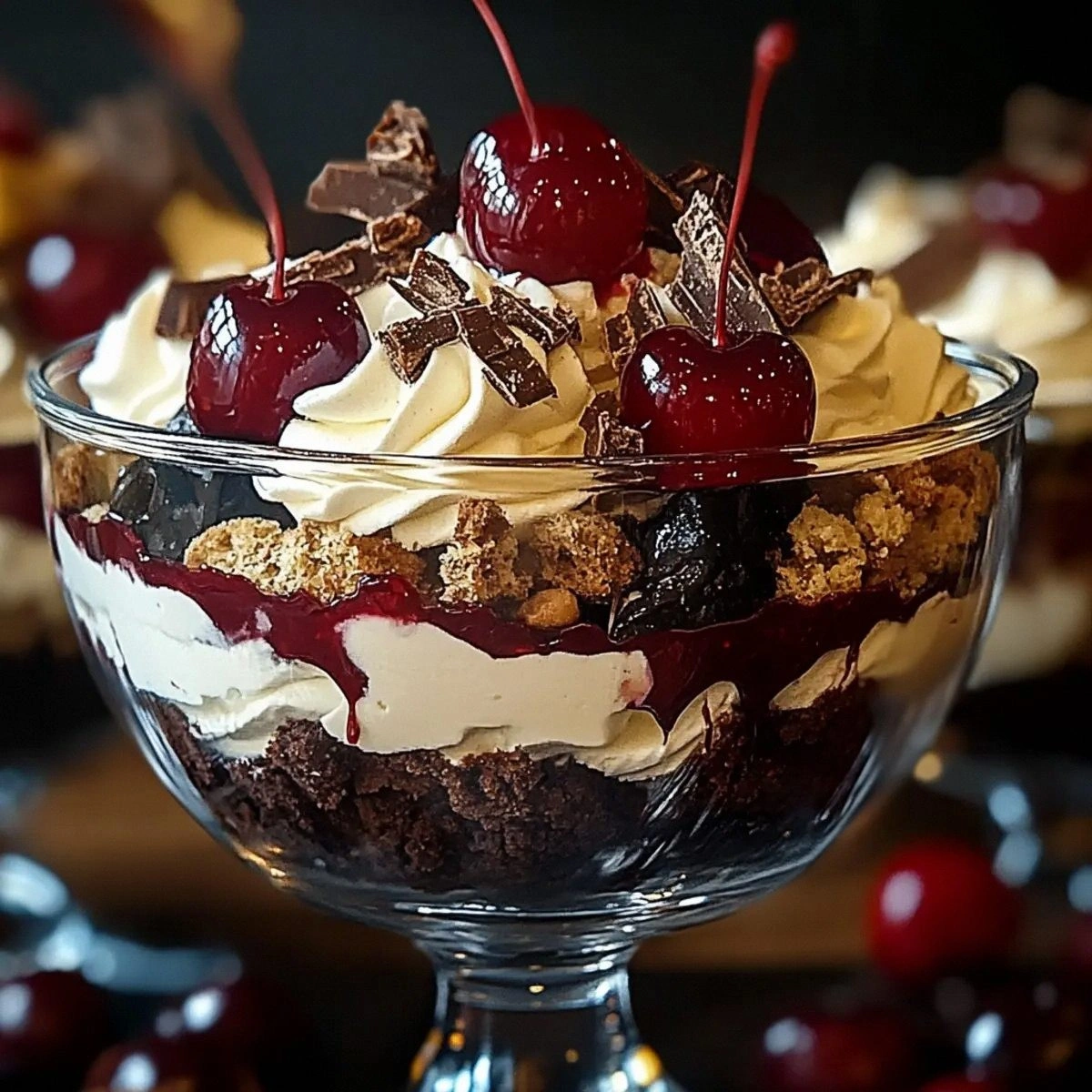 Decadent Black Forest Trifle for Christmas Celebrations